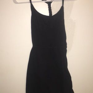Black spaghetti strap sundress with braided back